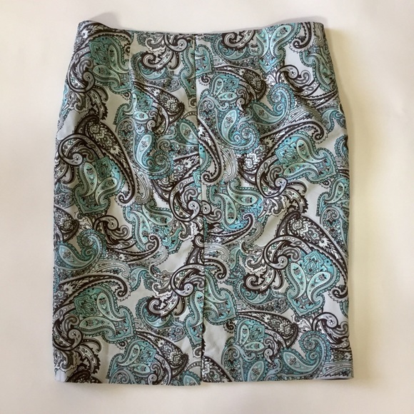 Liz Claiborne Gray / Aqua Skirt Size 12 - Picture 2 of 5